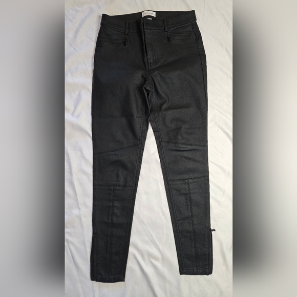 Calvin Klein Women’s Moto Skinny Pants Size 8 – Black Stretch Fit - Picture 1 of 6